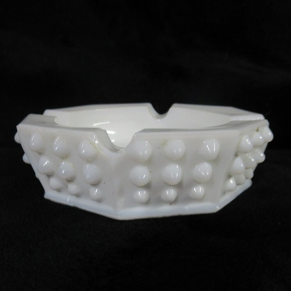 Vintage MCM Retro Milk Glass Ashtray